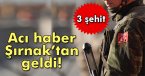 Şırnak\'ta askere mayınlı saldırı: 3 şehit