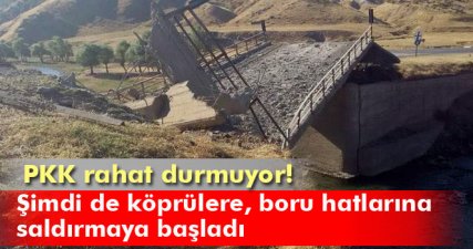 PKK köprüyü havaya uçurdu, doğalgaz hattına saldırdı