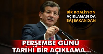Davutoğlu'ndan flaş koalisyon açıklaması