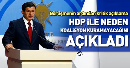 HDP görüşmesinin ardından Başbakan'dan önemli açıklama