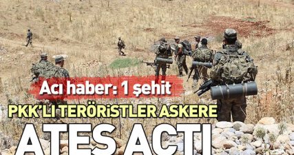 PKK'lı teröristler askere ateş açtı!