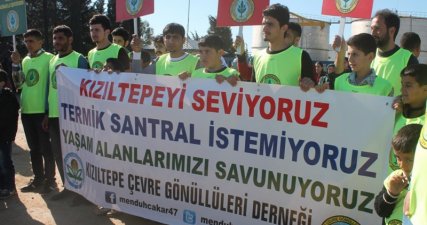 Kızıltepe'de termik santral protesto edildi